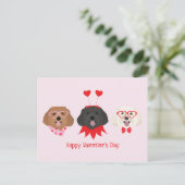 Gelukkige Valentijnsdag Maltipoo Honden Briefkaart (Staand voorkant)