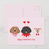 Gelukkige Valentijnsdag Maltipoo Honden Briefkaart (Voorkant / Achterkant)