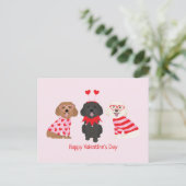 Gelukkige Valentijnsdag Maltipoo Honden Briefkaart (Staand voorkant)