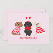 Gelukkige Valentijnsdag Maltipoo Honden Briefkaart (Voorkant / Achterkant)