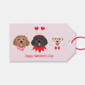 Gelukkige Valentijnsdag Maltipoo Honden Cadeaulabel (Voorkant (Horizontaal))