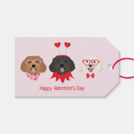 Gelukkige Valentijnsdag Maltipoo Honden Cadeaulabel