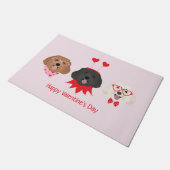 Gelukkige Valentijnsdag Maltipoo Honden Deurmat (Schuin)