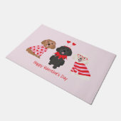 Gelukkige Valentijnsdag Maltipoo Honden Deurmat (Schuin)