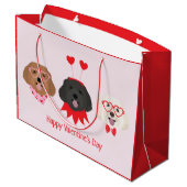 Gelukkige Valentijnsdag Maltipoo Honden Groot Cadeauzakje (Achterkant Gekanteld)