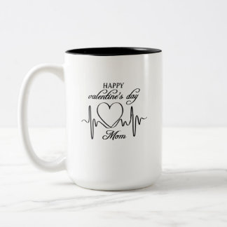 Gelukkige Valentijnsdag mam Tweekleurige Koffiemok