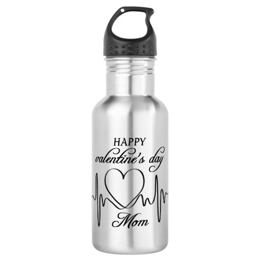 Gelukkige Valentijnsdag mam Waterfles (Voorkant)