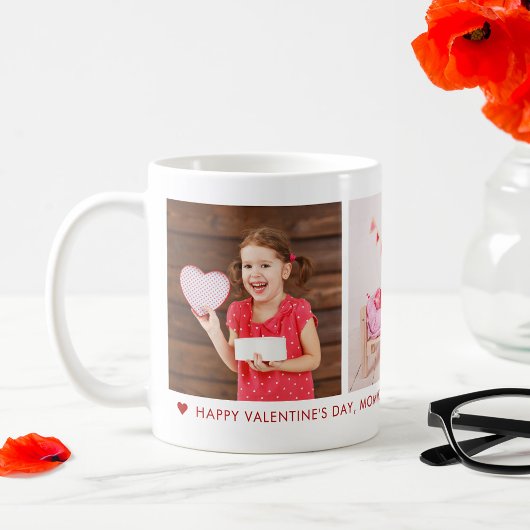 Gelukkige Valentijnsdag mama 3 Foto Custom Koffiemok