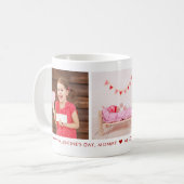 Gelukkige Valentijnsdag mama 3 Foto Custom Koffiemok (Voorkant links)