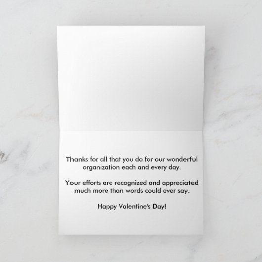 Gelukkige Valentijnsdag Medewerker Feestdagen Kaart (Binnen)