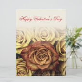 Gelukkige Valentijnsdag met gele Rosenbouquet (Staand voorkant)