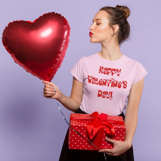 Gelukkige Valentijnsdag met harten Vrouwen T-shirt