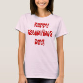Gelukkige Valentijnsdag met harten Vrouwen T-shirt (Voorkant)