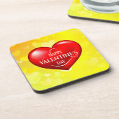 Gelukkige Valentijnsdag met Heart Shape-49870 Bier Onderzetter (Linkerzijde)