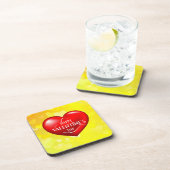 Gelukkige Valentijnsdag met Heart Shape-49870 Bier Onderzetter (Rechterzijde)