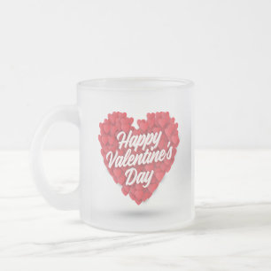Gelukkige Valentijnsdag met Hearts Design-23056 Matglas Koffiemok
