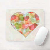 Gelukkige Valentijnsdag met kleurrijke harten Muismat (Met muis)
