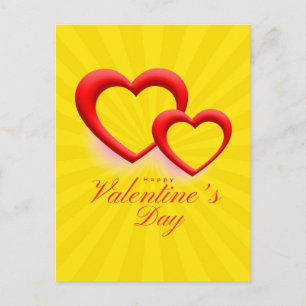 Gelukkige Valentijnsdag met twee harten-23540 Briefkaart