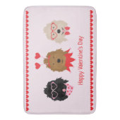 Gelukkige Valentijnsdag Mini Goldendoodle Honden Badmat (Voorkant Verticaal)