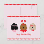Gelukkige Valentijnsdag Mini Goldendoodle Honden Briefkaart (Voorkant / Achterkant)