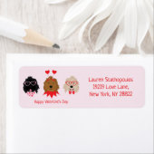 Gelukkige Valentijnsdag Mini Goldendoodle Honden Etiket (Insitu)