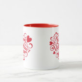 Gelukkige Valentijnsdag Modern Rood Mok (Midden)