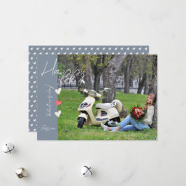 Gelukkige Valentijnsdag Modern Script Foto Feestdagenkaart