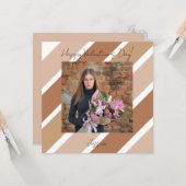 Gelukkige Valentijnsdag Modern Script Foto Kaart (Voorkant / Achterkant in situ)