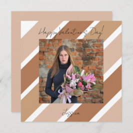 Gelukkige Valentijnsdag Modern Script Foto Kaart