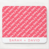 Gelukkige Valentijnsdag Modern Script Patroon Muismat (Voorkant)