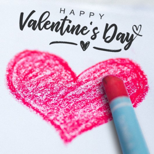 Gelukkige Valentijnsdag Modern Script Scribbled He Zelfinktende Stempel