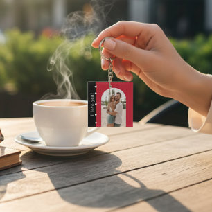 Gelukkige Valentijnsdag moderne eenvoudige romanti Sleutelhanger