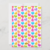 Gelukkige Valentijnsdag Moderne Kleurrijke Harten  Feestdagenkaart (Achterkant)