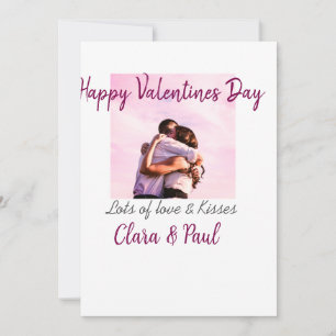 Gelukkige Valentijnsdag moderne kussen liefde naam Kaart