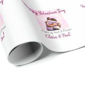 Gelukkige Valentijnsdag moderne kussen liefde voeg Cadeaupapier (Rol Hoek)