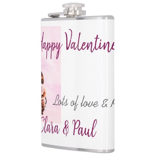 Gelukkige Valentijnsdag moderne kussen liefde voeg Heupfles (Links)