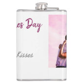 Gelukkige Valentijnsdag moderne kussen liefde voeg Heupfles (Achterkant)