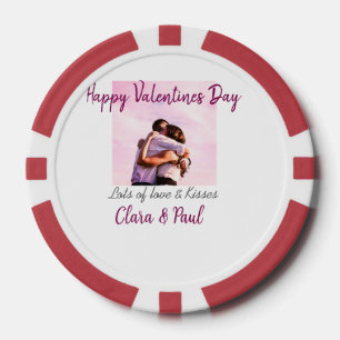 Gelukkige Valentijnsdag moderne kussen liefde voeg Poker Chips