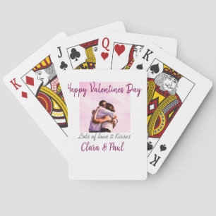Gelukkige Valentijnsdag moderne kussen liefde voeg Pokerkaarten
