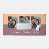 Gelukkige Valentijnsdag moderne perzik 3 foto Bureaumat (Keyboard & Muis)