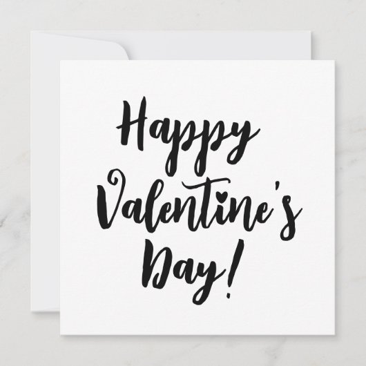Gelukkige Valentijnsdag moderne script typografie Kaart (Voorkant)