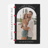 Gelukkige Valentijnsdag moderne stijlvolle romanti Fleece Deken (Voorkant)