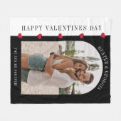 Gelukkige Valentijnsdag moderne stijlvolle romanti Fleece Deken (Voorkant (Horizontaal))