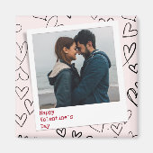 Gelukkige Valentijnsdag Moderne Stijlvolle Romanti Magneet (Voorkant)