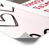 Gelukkige Valentijnsdag Moderne Stijlvolle Romanti Poster (Hoek)