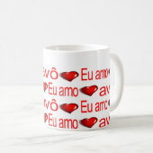 Gelukkige Valentijnsdag Mokken Eu Amo Meu Avo (Voorkant rechts)