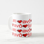 Gelukkige Valentijnsdag Mokken Eu Amo Meu Avo (Voorkant links)