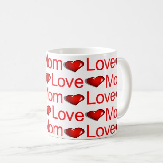 Gelukkige Valentijnsdag Mokken houden van moeder r (Voorkant rechts)