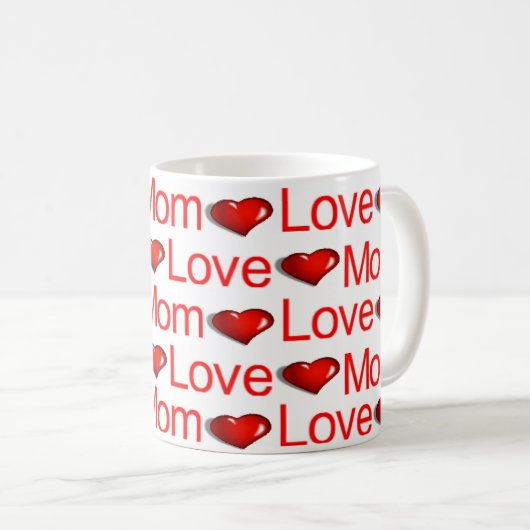 Gelukkige Valentijnsdag Mokken houden van moeder r (Voorkant rechts)