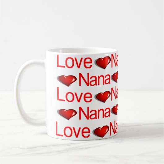 Gelukkige Valentijnsdag Mokken houden van Nana Red (Links)